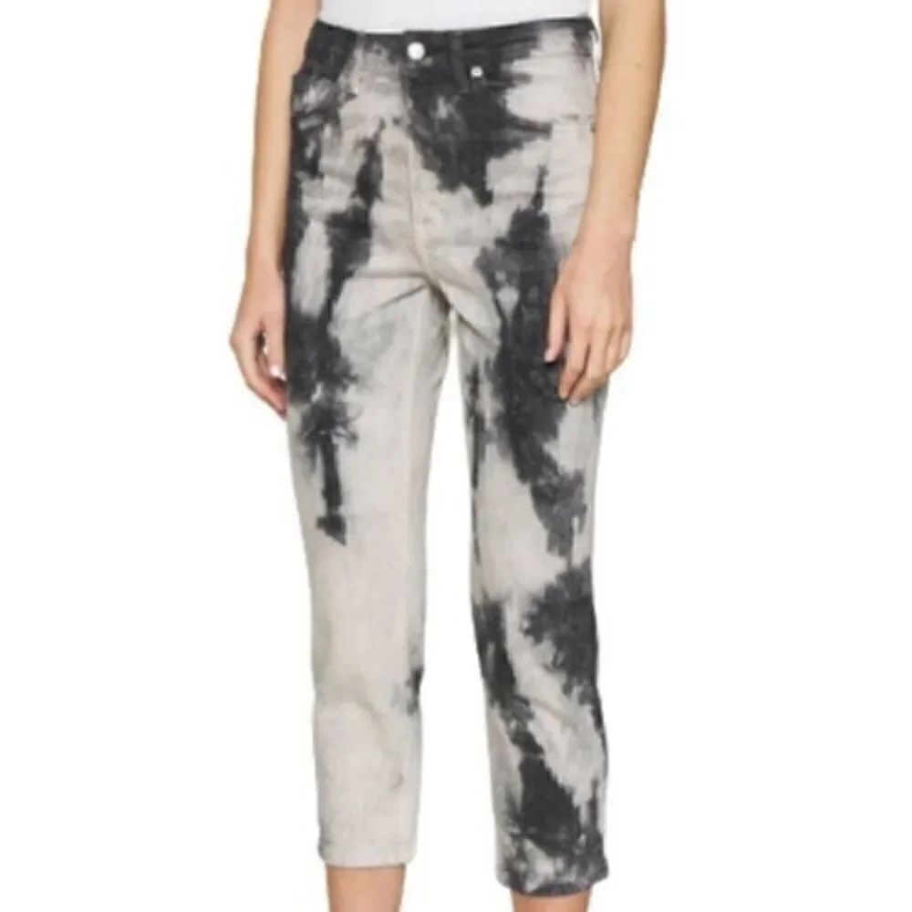 Top Shop Tie-dye Straight Leg High Waisted Jeans, size 25 NWT